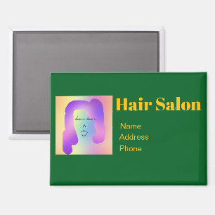 Personalisieren Sie Werbung für das Friseur-Geschä Magnet