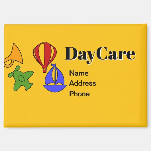 Personalisieren Sie Werbung für DayCare Business Magnet (Vorderseite)