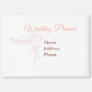 Personalisieren Sie Werbung für Hochzeitsplaner Magnet