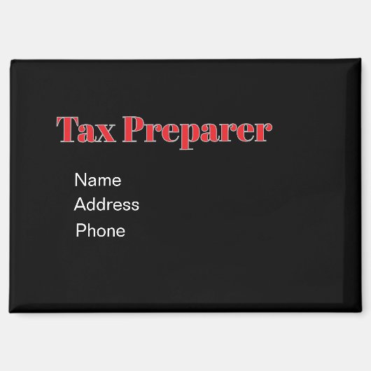 Personalisieren Sie Werbung für Steuervorbereitung Magnet (Vorderseite)