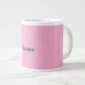Personalisieren Sie Wertvoll rosa mit Namen Jumbo-Tasse (Vorderseite Rechts)