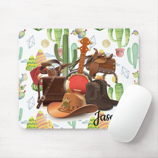 Personalisieren Sie Western Sheriff Mousepad (Mit Mouse)