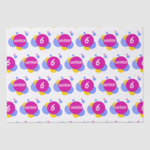 Personalisieren Sie Wiederholername und Alterskids Seidenpapier