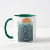 Personalisieren Sie Wilderness Hiker Frau Tasse (Links)