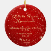 Personalisieren Sie Wreath Winter Wonderland Kids Keramik Ornament (Hinten)