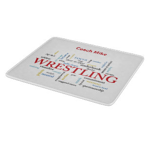 Personalisieren Sie, Wrestling-Trainer Danke in Wo Schneidebrett