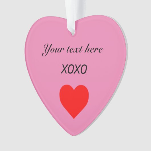 Personalisieren Sie XOXO HEART Valentine Ornament (Vorderseite)