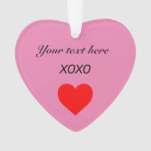 Personalisieren Sie XOXO HEART Valentine Ornament (Vorderseite)