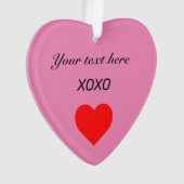 Personalisieren Sie XOXO HEART Valentine Ornament (Vorderseite)