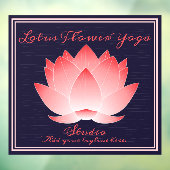 Personalisieren Sie Yoga Studio Pink Lotus Blume Fensteraufkleber (Blatt 3)