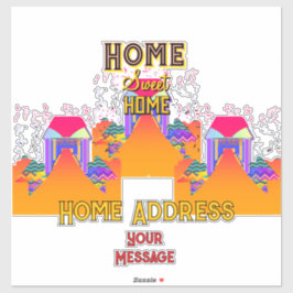 Personalisieren Sie Zuhause Sweet Zuhause Zuhause  Aufkleber