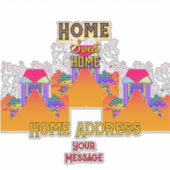 Personalisieren Sie Zuhause Sweet Zuhause Zuhause  Aufkleber (Vorderseite)