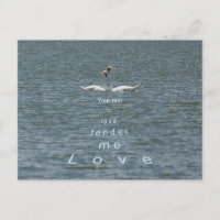 Personalisieren Sie zwei Schwäne Liebe mir zart Li