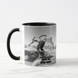 Personalisieren, Skaten Essen Schlafen Wiederholen Tasse