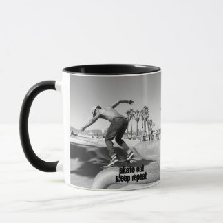 Personalisieren, Skaten Essen Schlafen Wiederholen Tasse