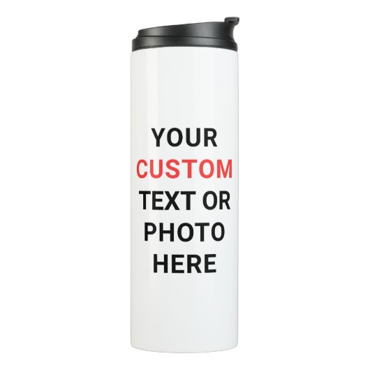 Personalisieren | Text, Foto, Logo oder Design hie Thermosbecher (Nach links gedreht)