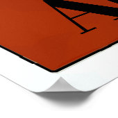 Personalisieren, Text hinzufügen, Schnee Ski fahre Poster (Ecke)