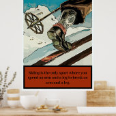 Personalisieren, Text hinzufügen, Skiposter für Be Poster (Küche)