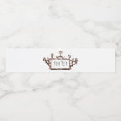 Personalisieren Tiara Wasserflaschenetikett (Einzelnes Label)