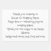 Personalisieren und Anpassen Ihrer eigenen Kreatio Geschenkpapier Set (Vorderseite 2)