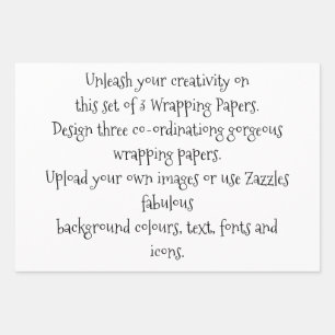 Personalisieren und Anpassen Ihrer eigenen Kreatio Geschenkpapier Set