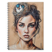 PERSONALISIEREN: Viel im Kopf | Notizbuch Notizblock (Vorderseite)