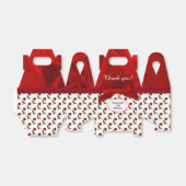 Personalisieren: Vielen Dank - Rote Rosen Muster Geschenkschachtel (Ungefaltet)