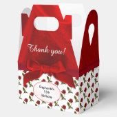 Personalisieren: Vielen Dank - Rote Rosen Muster Geschenkschachtel (Geöffnet)