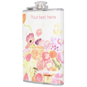 Personalisieren - VINTAGE FLORAL - Vinyl-Wrapper Flachmann (Links)