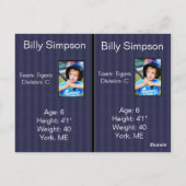 Personalisieren von Basballkarten Postkarte (Rückseite)