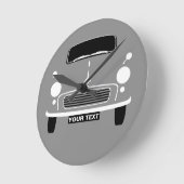 Personalisieren von benutzerdefinierten grauen Mor Runde Wanduhr (Winkel)