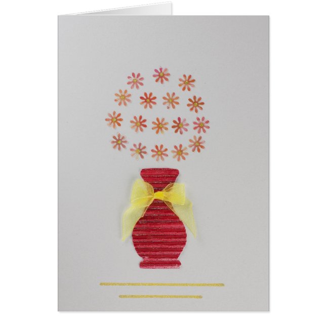 Personalisieren von Blume in einer roten Vase (Vorne)