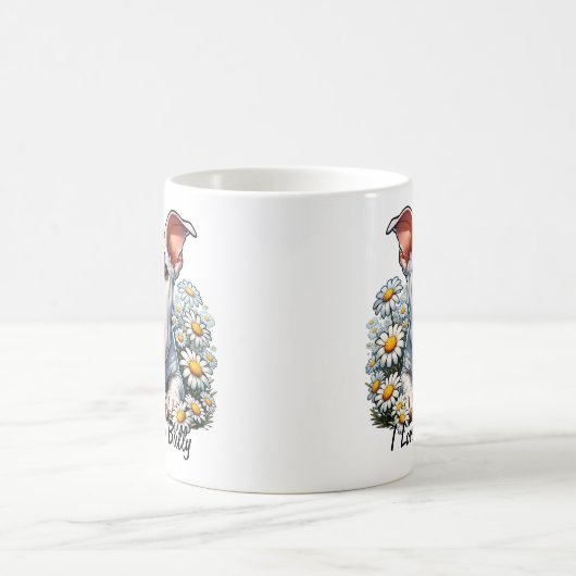 Personalisieren von Bull Terrier in Daisies Kaffeetasse (Mittel)