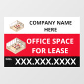 Personalisieren von Büroflächen für Leasingfirmenl Fensteraufkleber (Blatt)