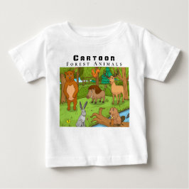 Personalisieren von Cartoon-Waldtieren Baby T-shirt