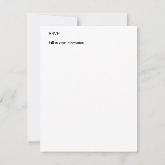 Personalisieren von Ereignisinformationen Hinzufüg RSVP Karte (Rückseite)