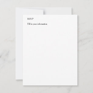 Personalisieren von Ereignisinformationen Hinzufüg RSVP Karte