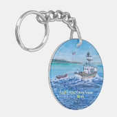 PERSONALISIEREN VON FISCHEREIEN IN MEERESBlues Rus Schlüsselanhänger (Vorderseite links)