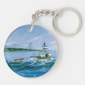 PERSONALISIEREN VON FISCHEREIEN IN MEERESBlues Rus Schlüsselanhänger (Rückseite)