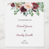 Personalisieren von Floral Weinetikett (Einzelnes Label)