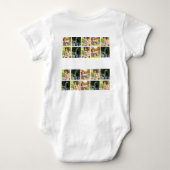 Personalisieren von Foto-Collage und Text Baby Strampler (Rückseite)