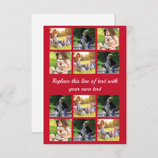 Personalisieren von Foto-Collage und Text Begleitkarte (Vorne/Hinten)