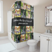 Personalisieren von Foto-Collage und Text Duschvorhang (Beispiel)