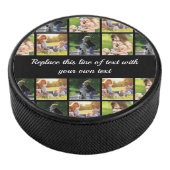 Personalisieren von Foto-Collage und Text Eishockey Puck (3/4)