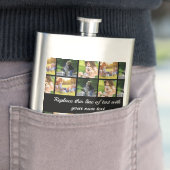 Personalisieren von Foto-Collage und Text Flachmann (Beispiel)