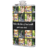 Personalisieren von Foto-Collage und Text Flachmann (Links)