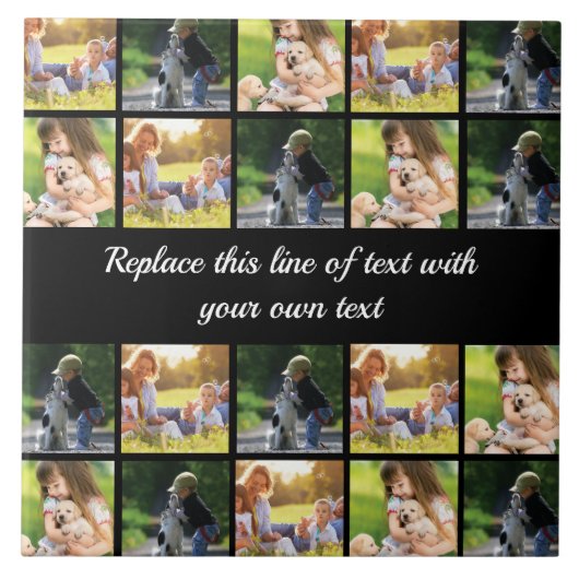 Personalisieren von Foto-Collage und Text Fliese (Vorderseite)