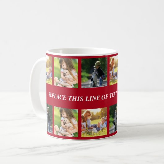 Personalisieren von Foto-Collage und Text Kaffeetasse (Vorderseite Links)