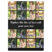 Personalisieren von Foto-Collage und Text Klemmbrett (Rückseite)