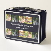 Personalisieren von Foto-Collage und Text Metall Brotdose (Rückseite)
